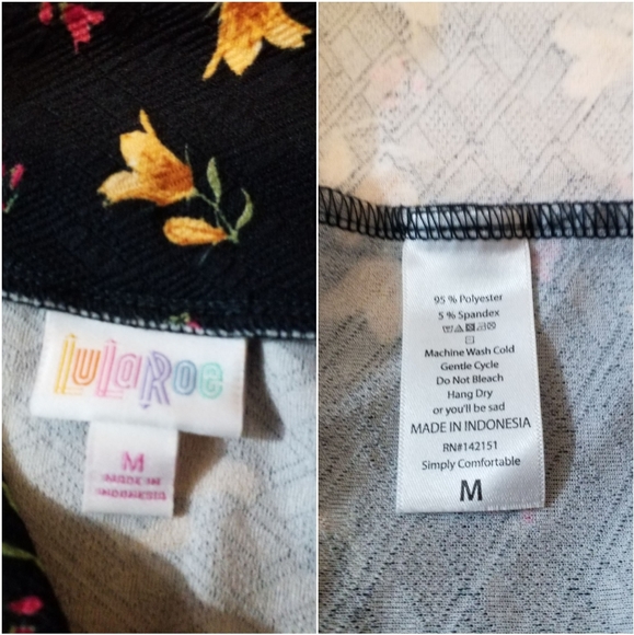 ⭐️⭐️Lularoe Cassie Skirt Black Floral - Picture 3 of 4